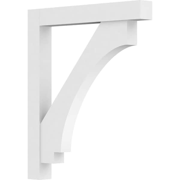 Ekena Millwork Standard Imperial Architectural Grade PVC Bracket With Block Ends, 3"W x 30"D x 30"H BKTP03X30X30IMP05 - main
